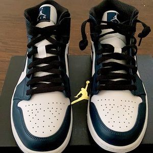 Brand new Navy blue and white Air Jordans